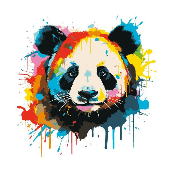Colour Burst Panda: example finished result