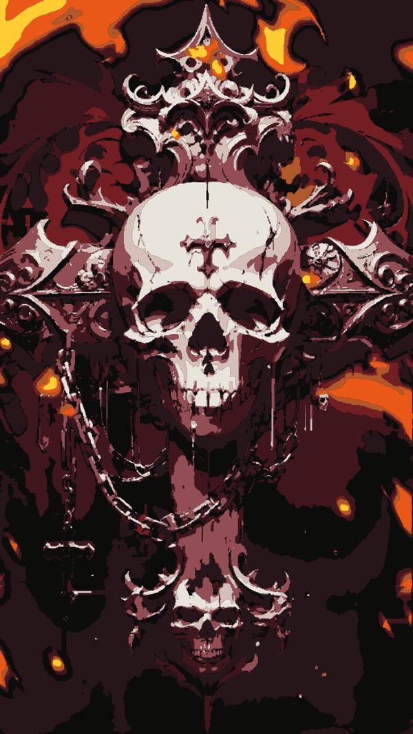 Gothic Skull Cross: example finished result