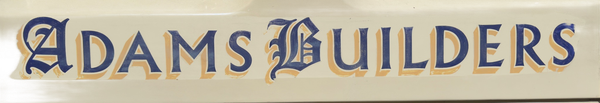 Adams Builders Sign: example finished result