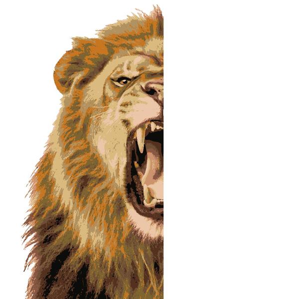 Lion Half Head: example finished result